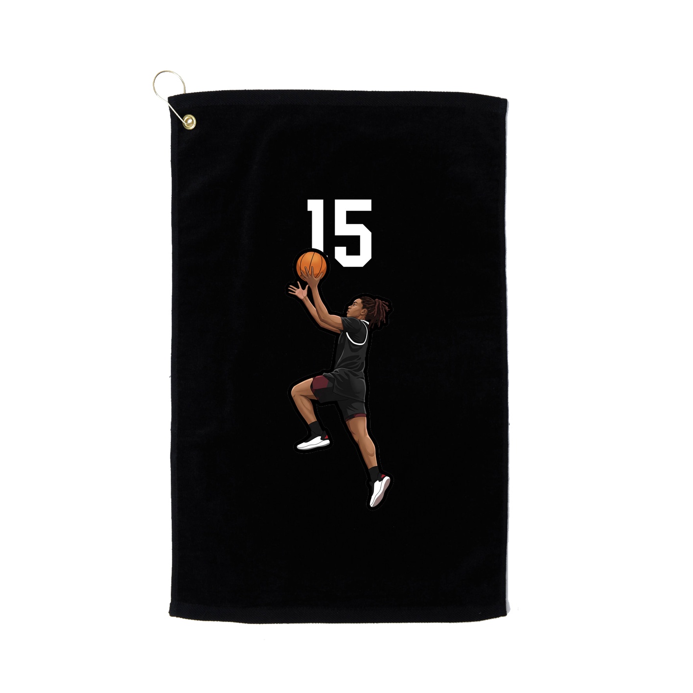 Golf Towel — Number Top in Black