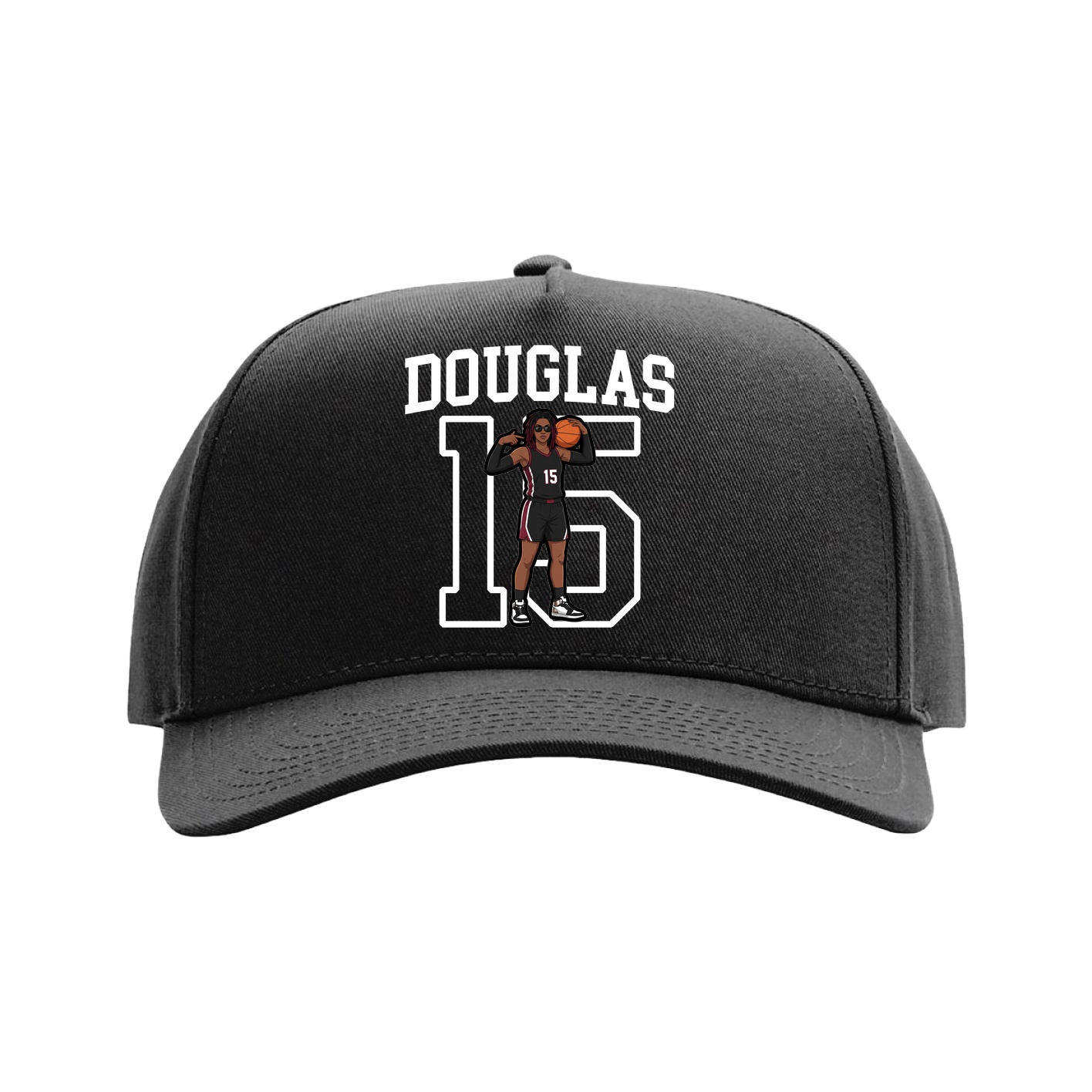 Full Fabric Five-Panel Champ Cap — Shirsey in Black