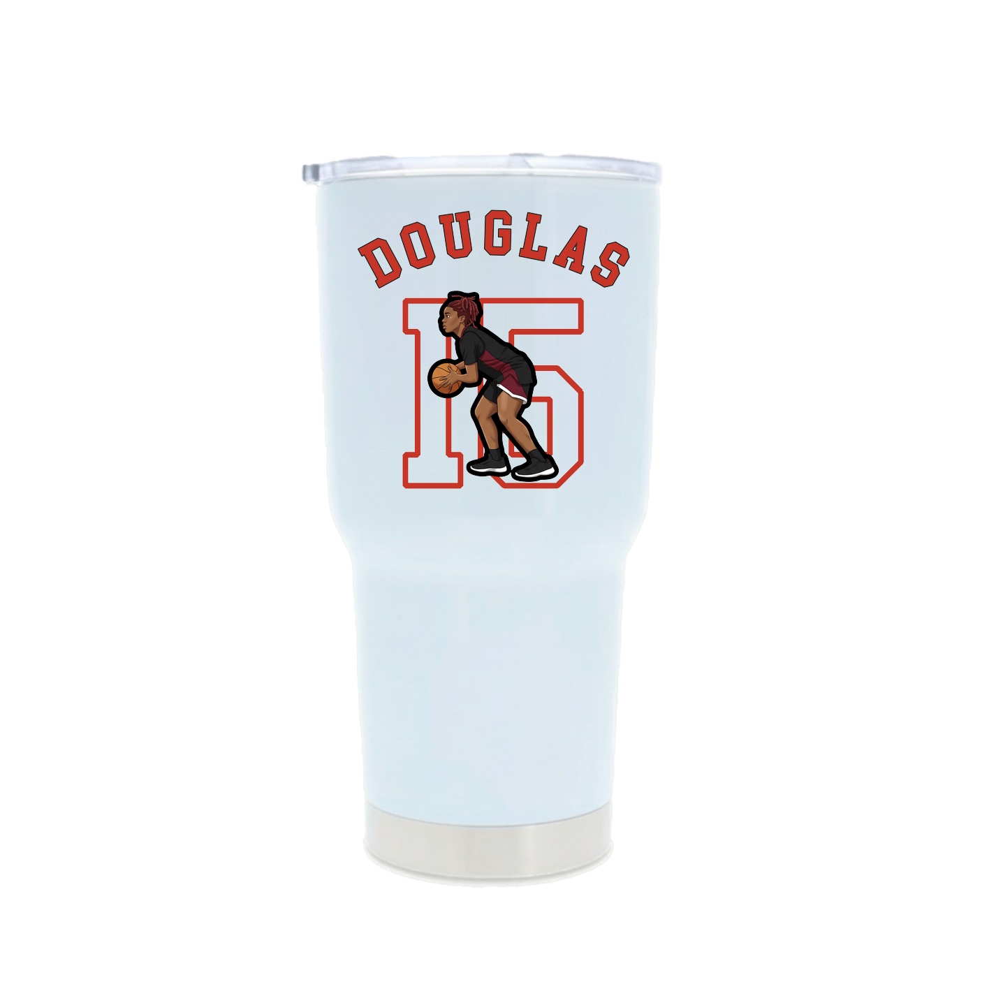 30oz Stainless Steel Tumbler — Shirsey Arch in White