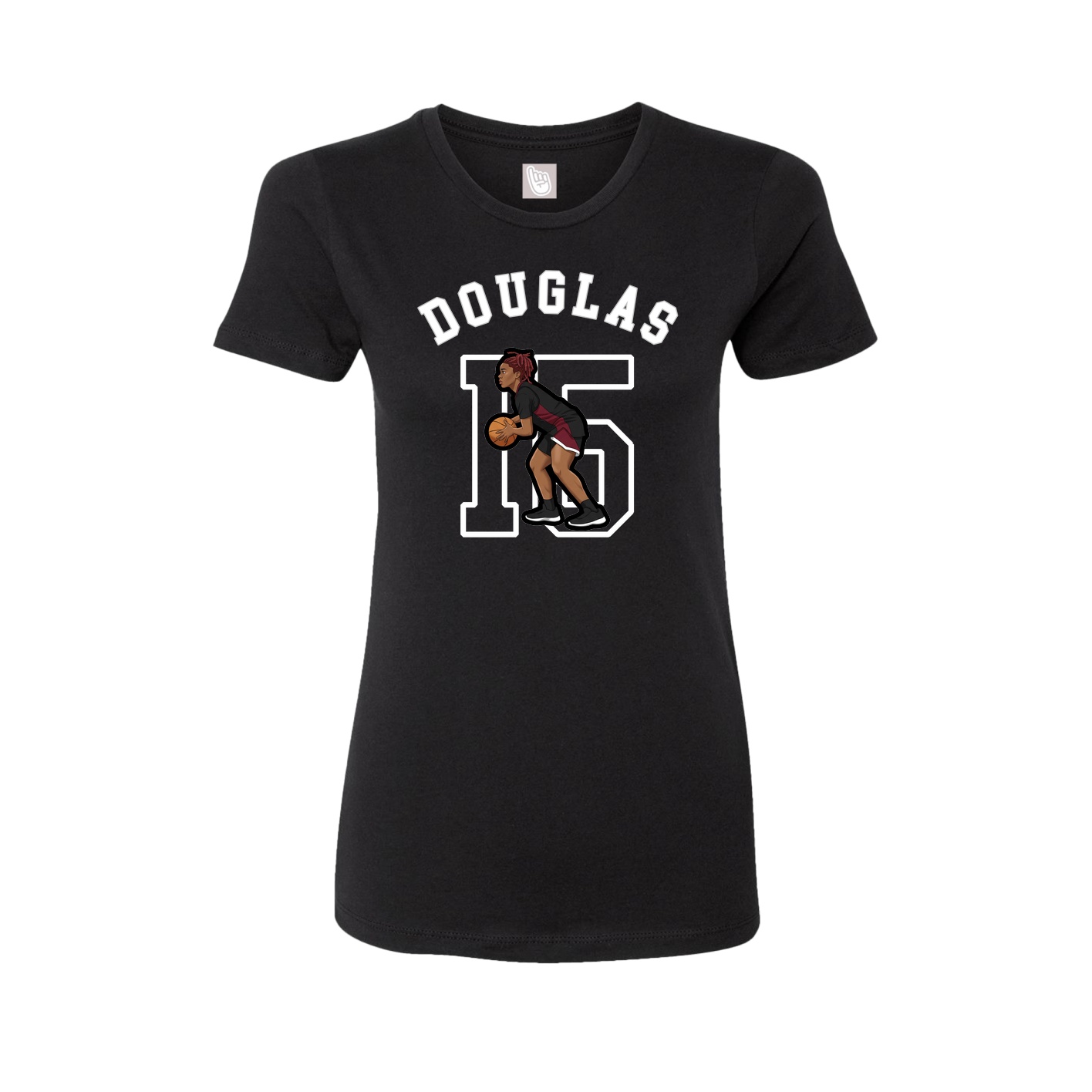 Fitted Women's Tee — Shirsey Arch in Black