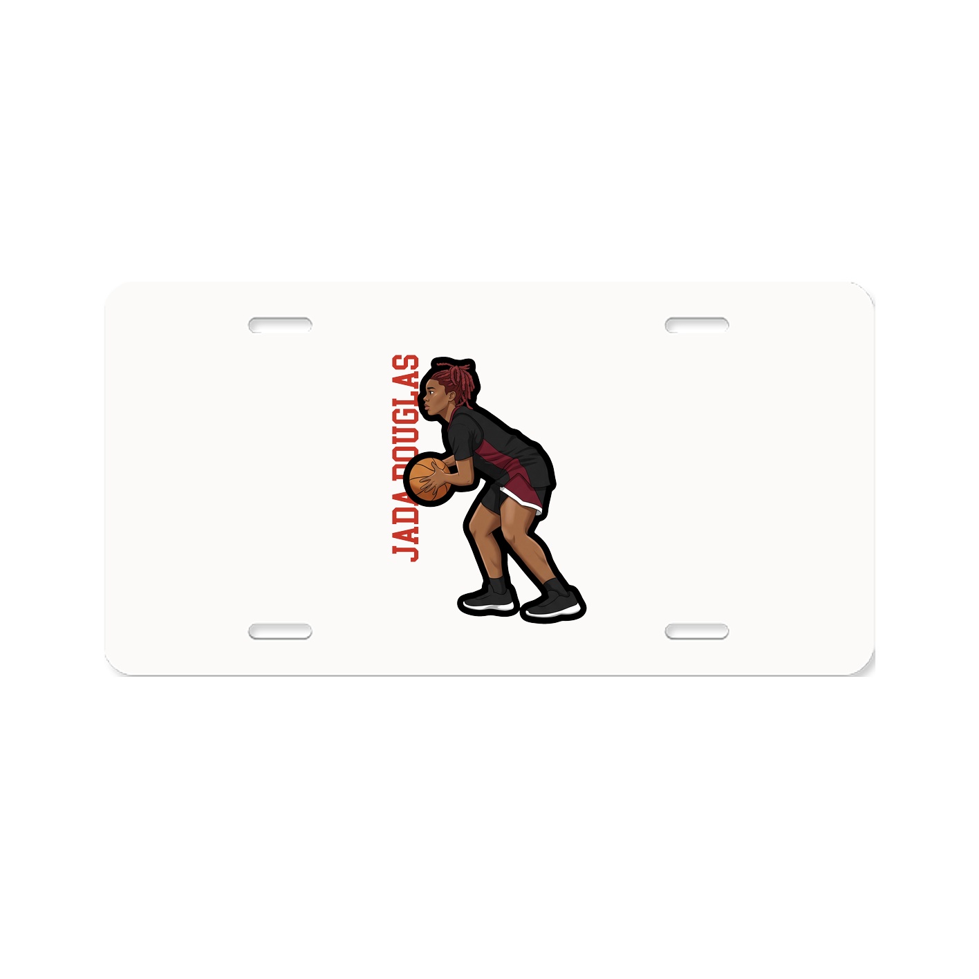 License Plate — Name Vertical in Classic