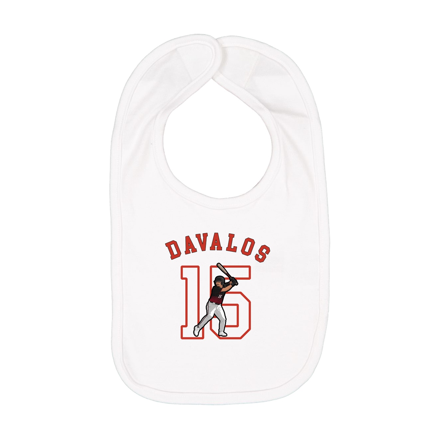 Infant Bib — Shirsey Arch in White