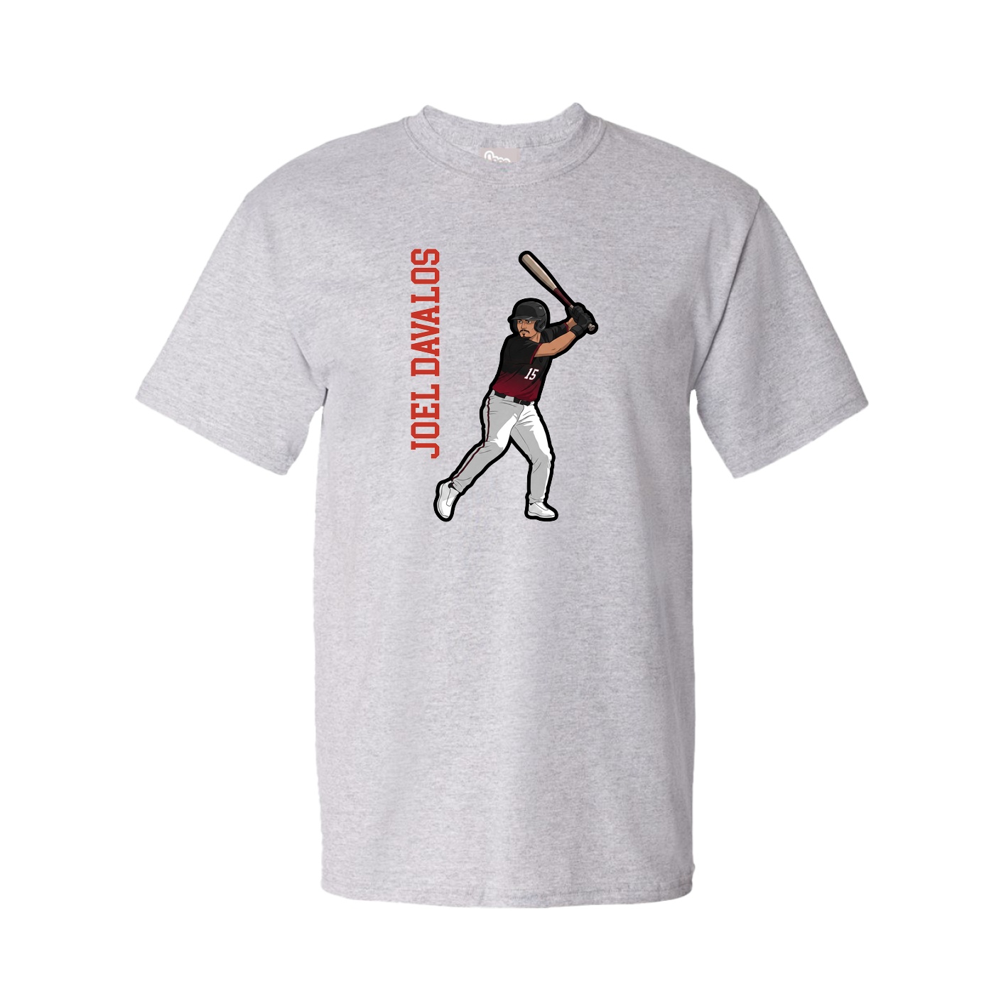 Tee — Name Vertical in Grey