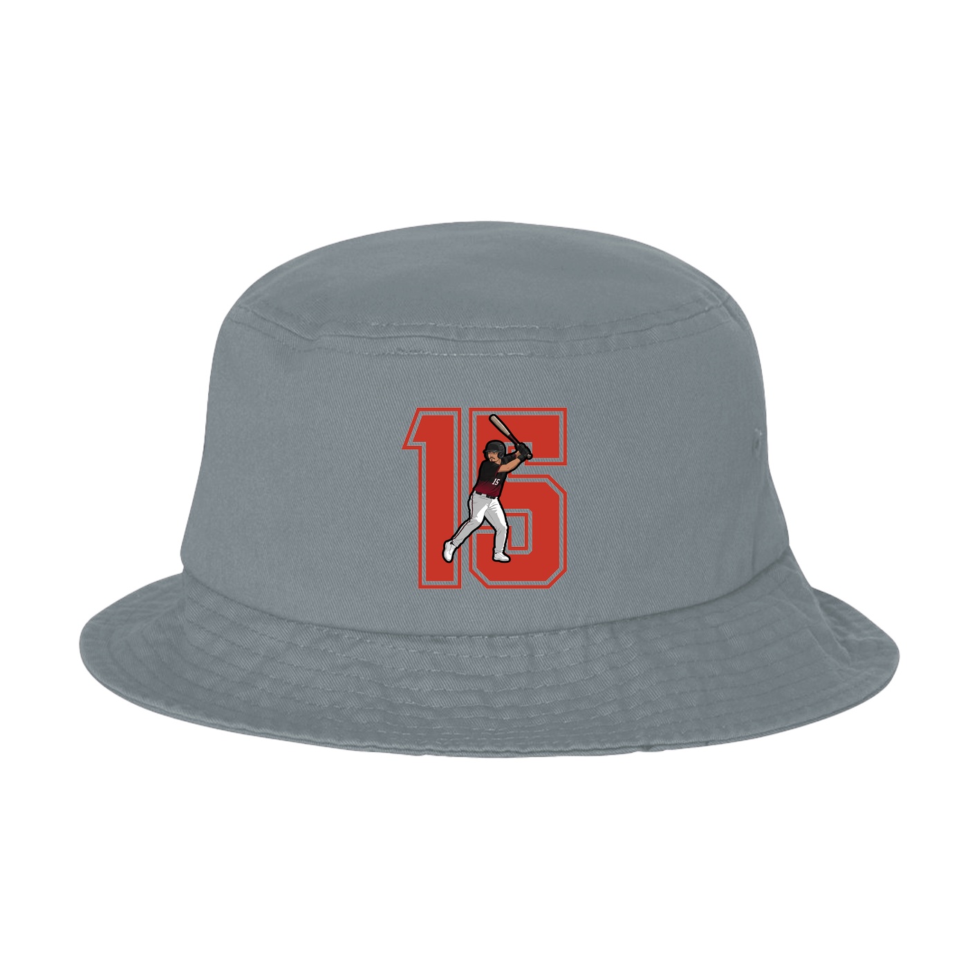 Bucket Cap — Number in Grey