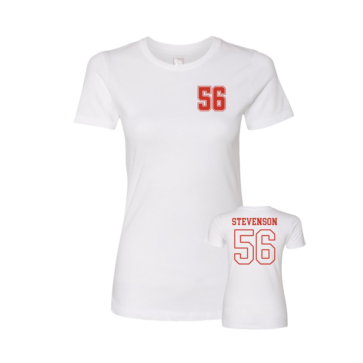 Womens Tee — Chest Back in White