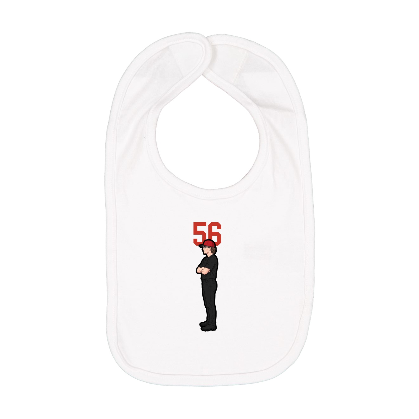 Infant Bib — Number Top in White