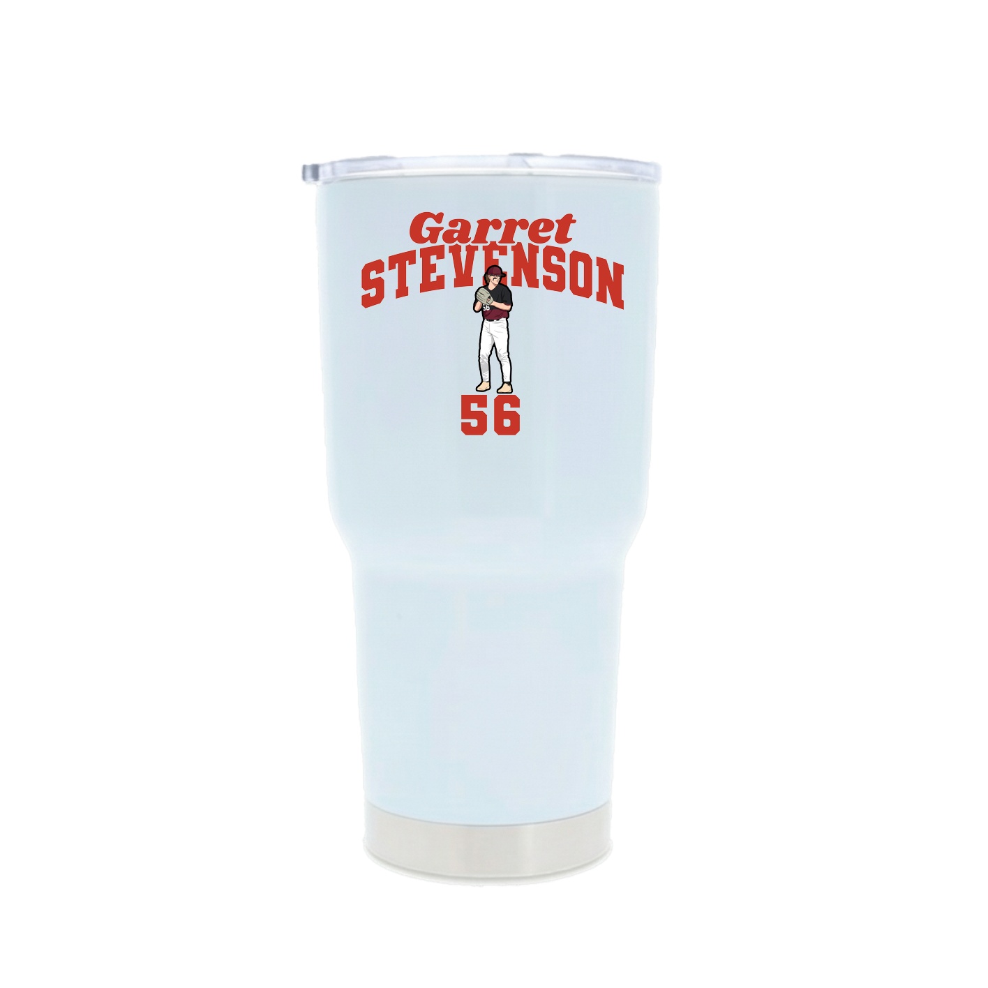 30oz Stainless Steel Tumbler — Signature Arch in White