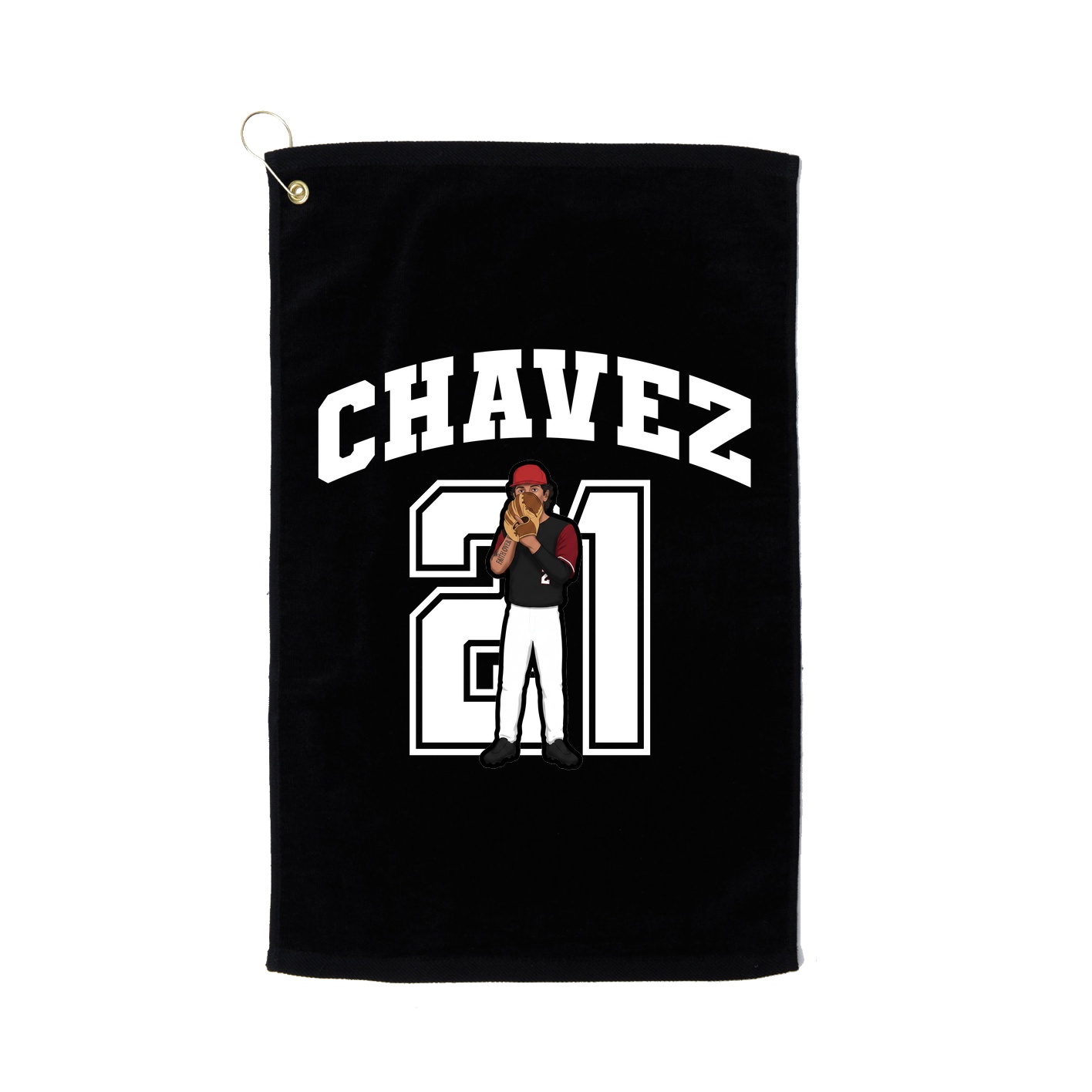 Golf Towel — Number in Black