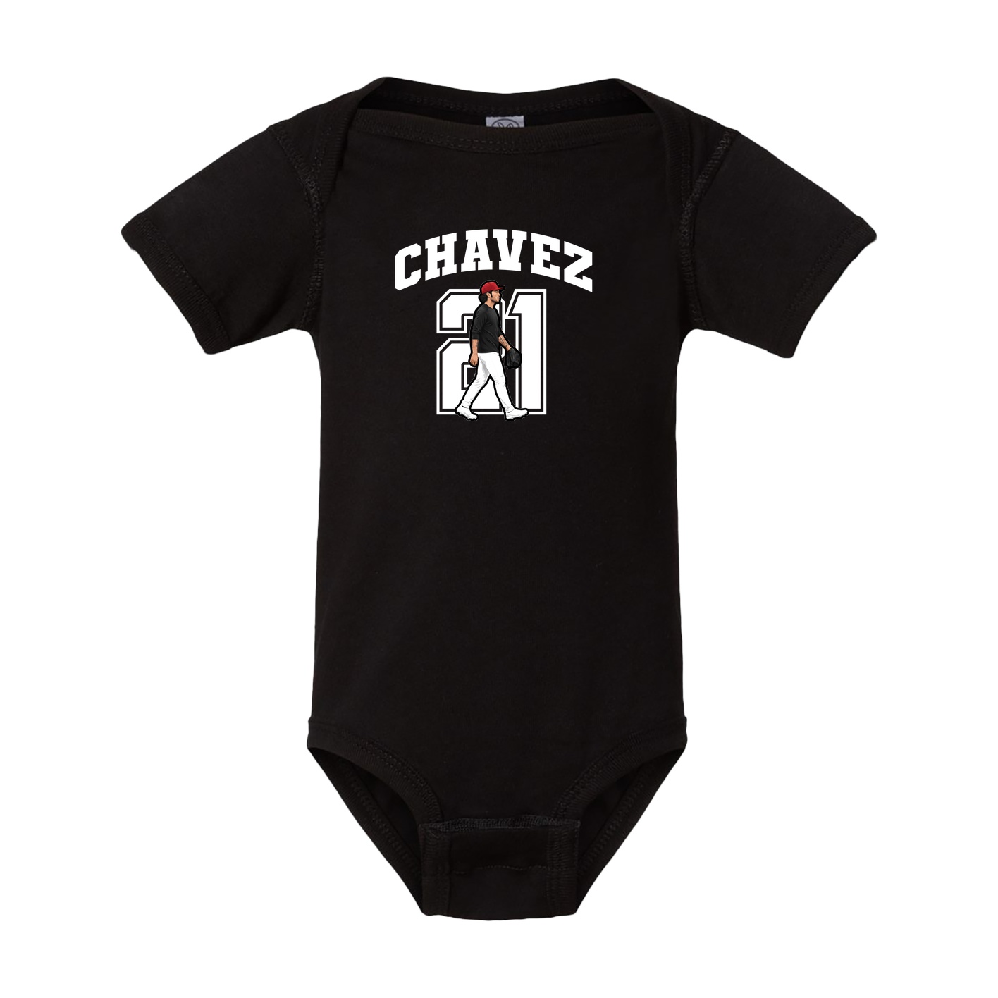 Baby Onesie — Number in Black