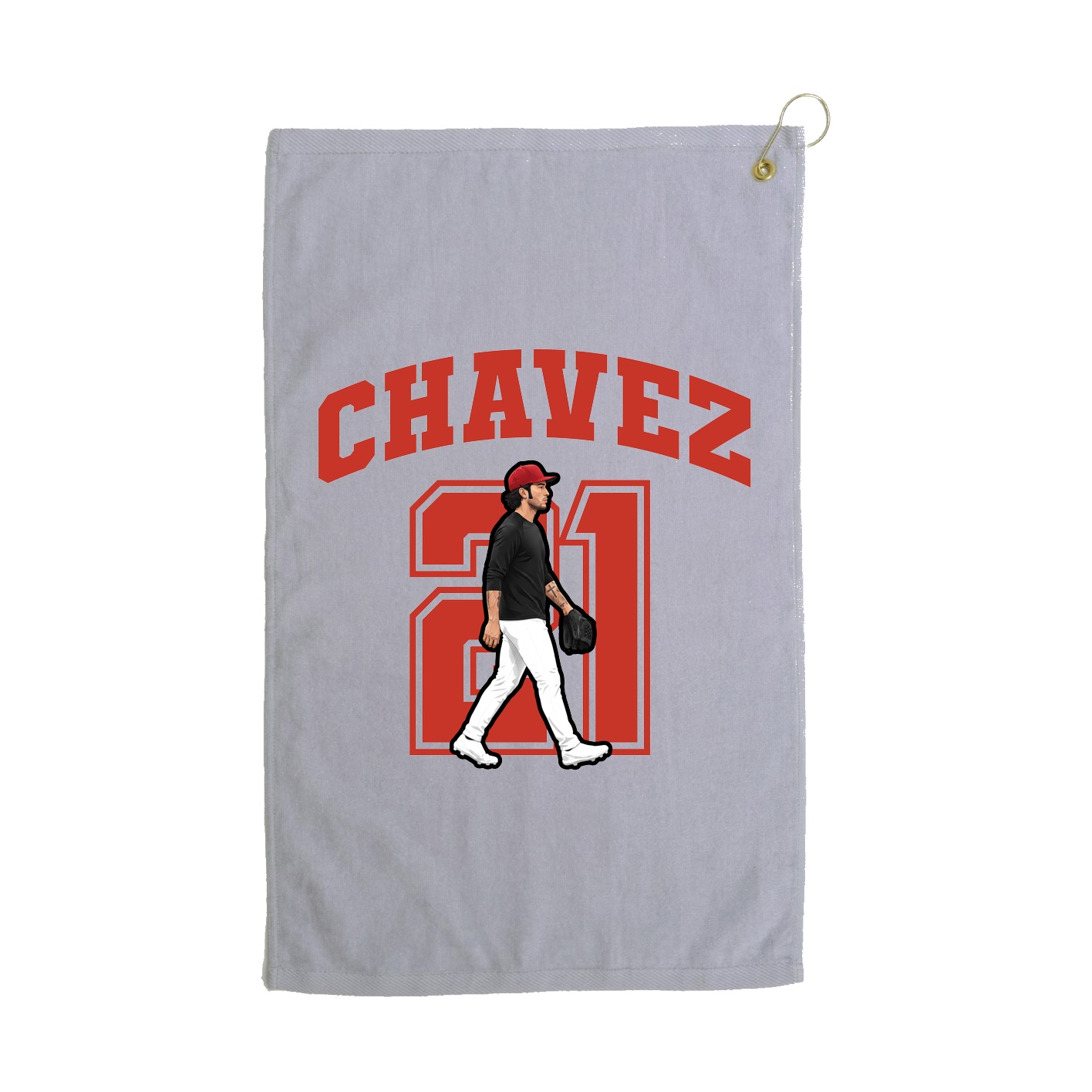 Golf Towel — Number in Grey