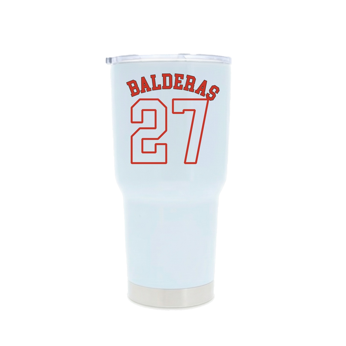 30oz Stainless Steel Tumbler — Shirsey Arch in White