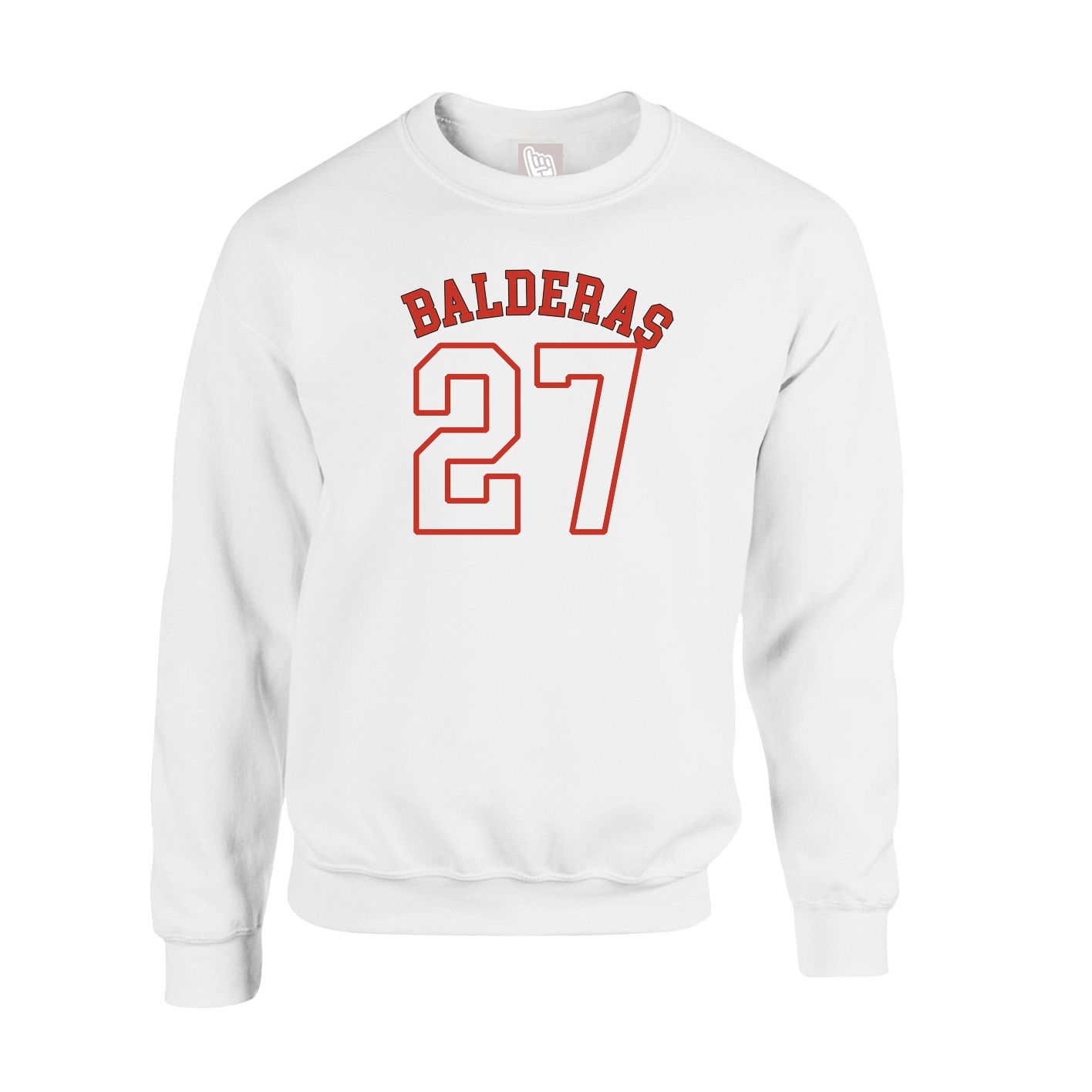 Fleece Crew — Shirsey Arch in White