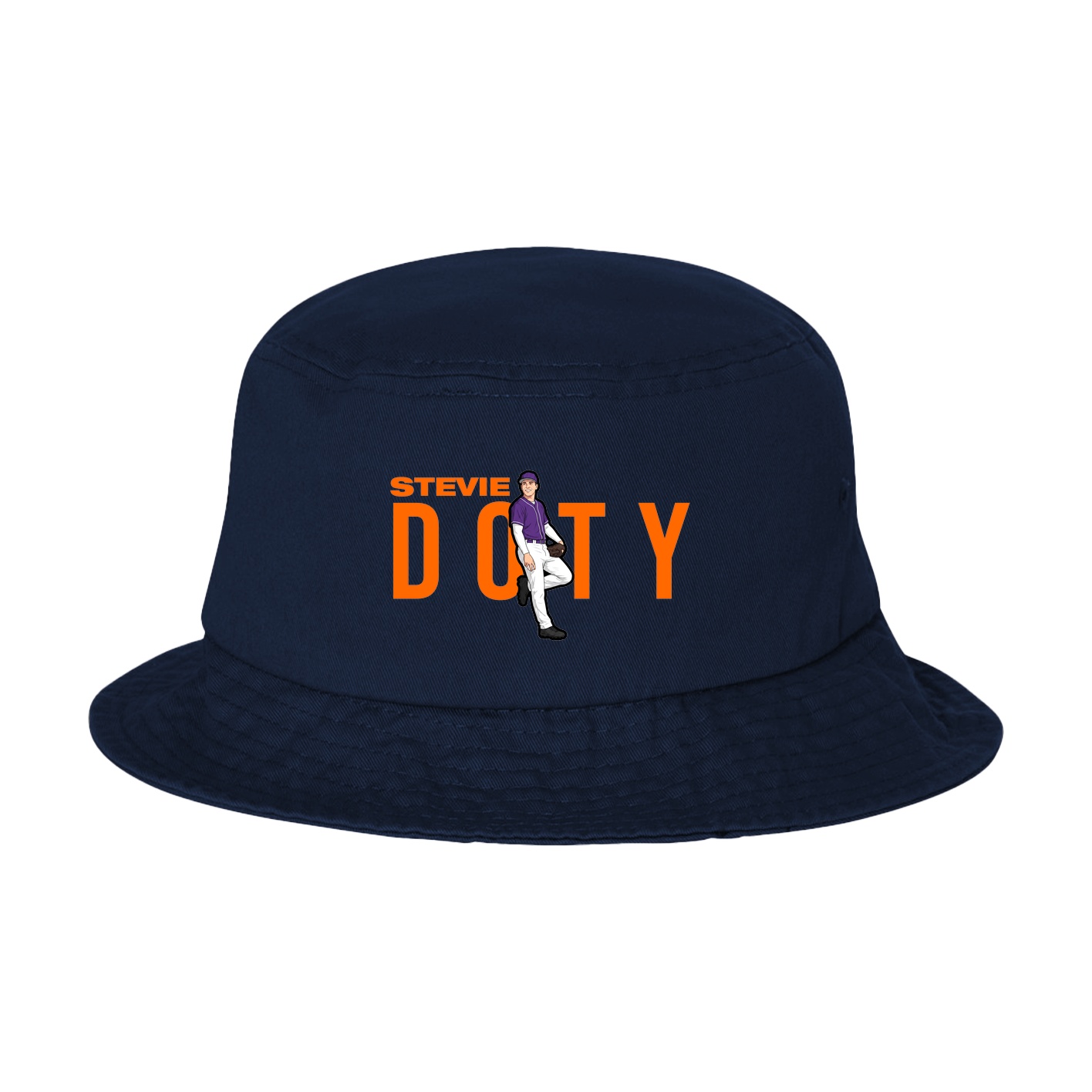 Bucket Cap — Player Name in Navy