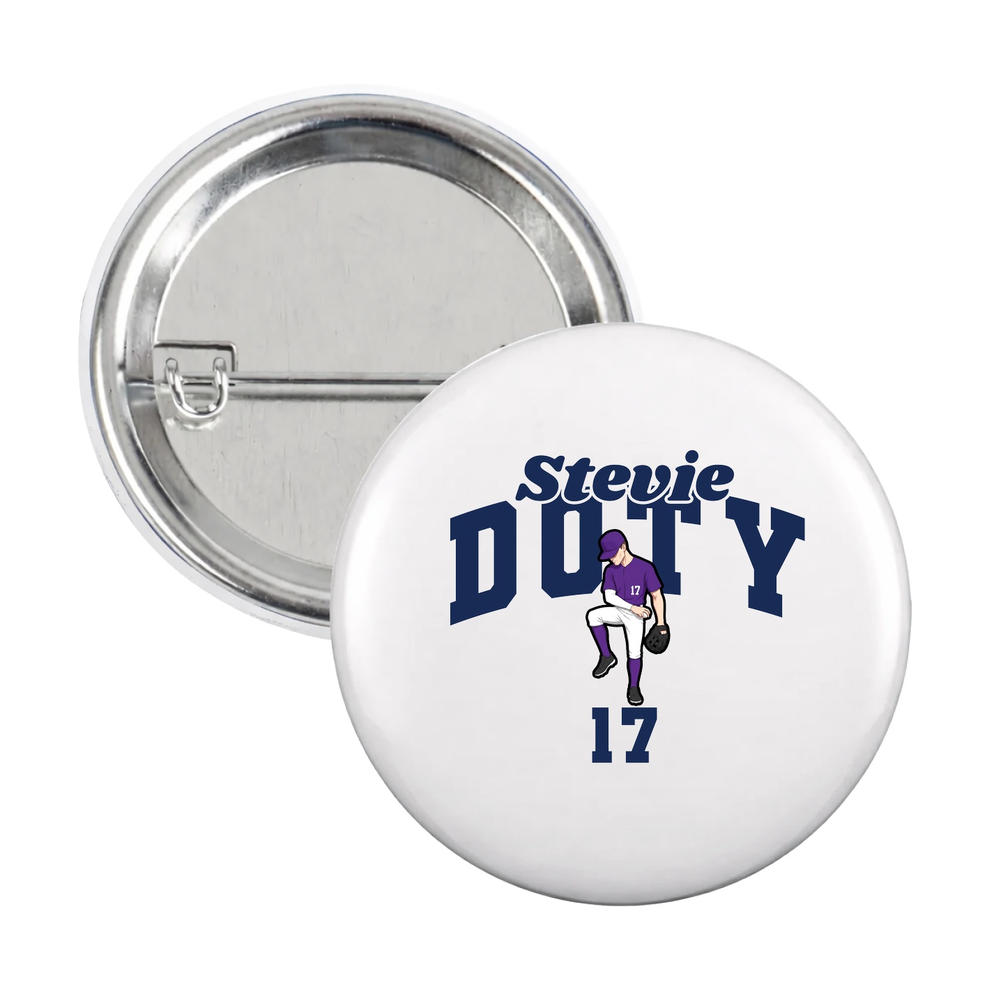 Game Day Button — Signature Arch in White