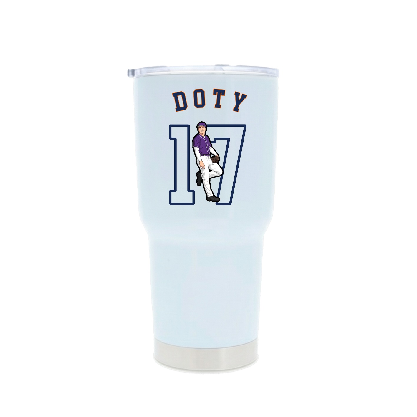 30oz Stainless Steel Tumbler — Shirsey Arch in White