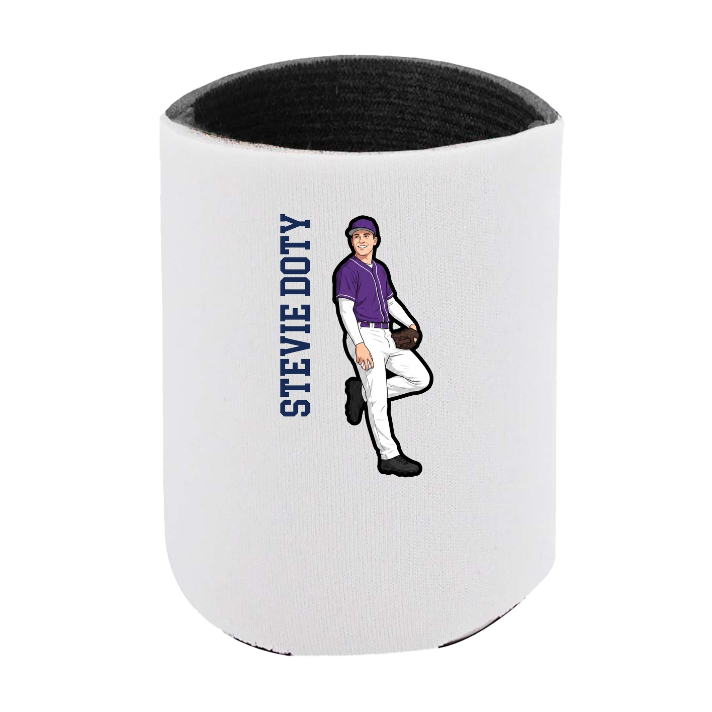 Can Holder — Name Vertical in White