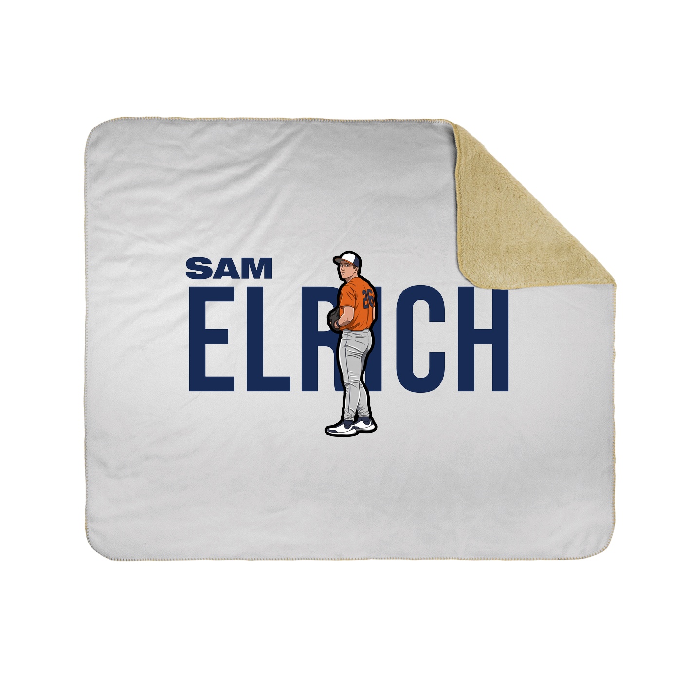 Throw Blanket — Player Name in White