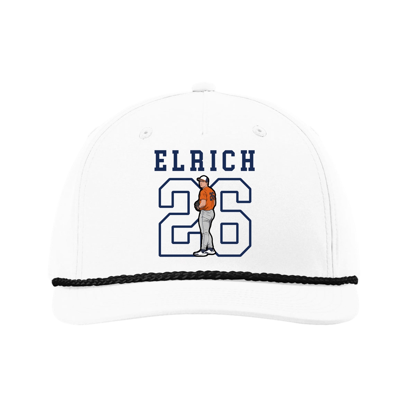 Five-Panel Classic Rope Cap — Shirsey in White