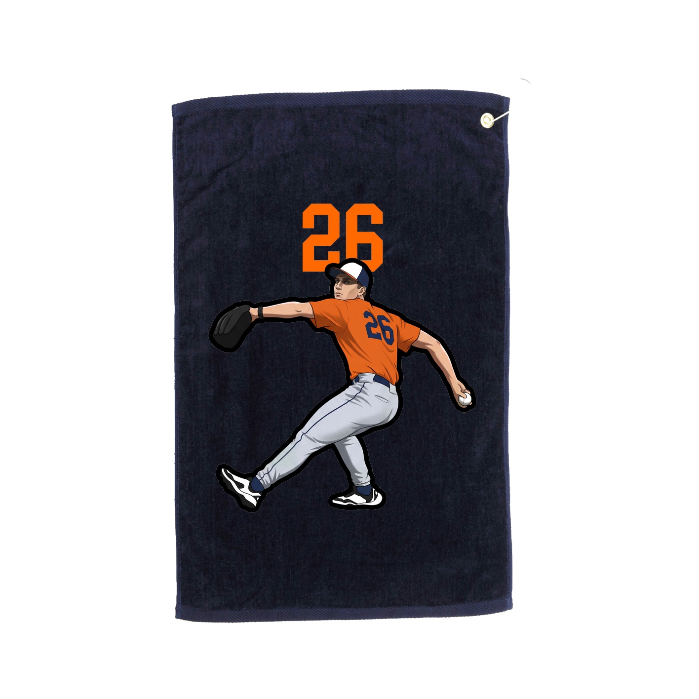 Golf Towel — Number Top in Navy