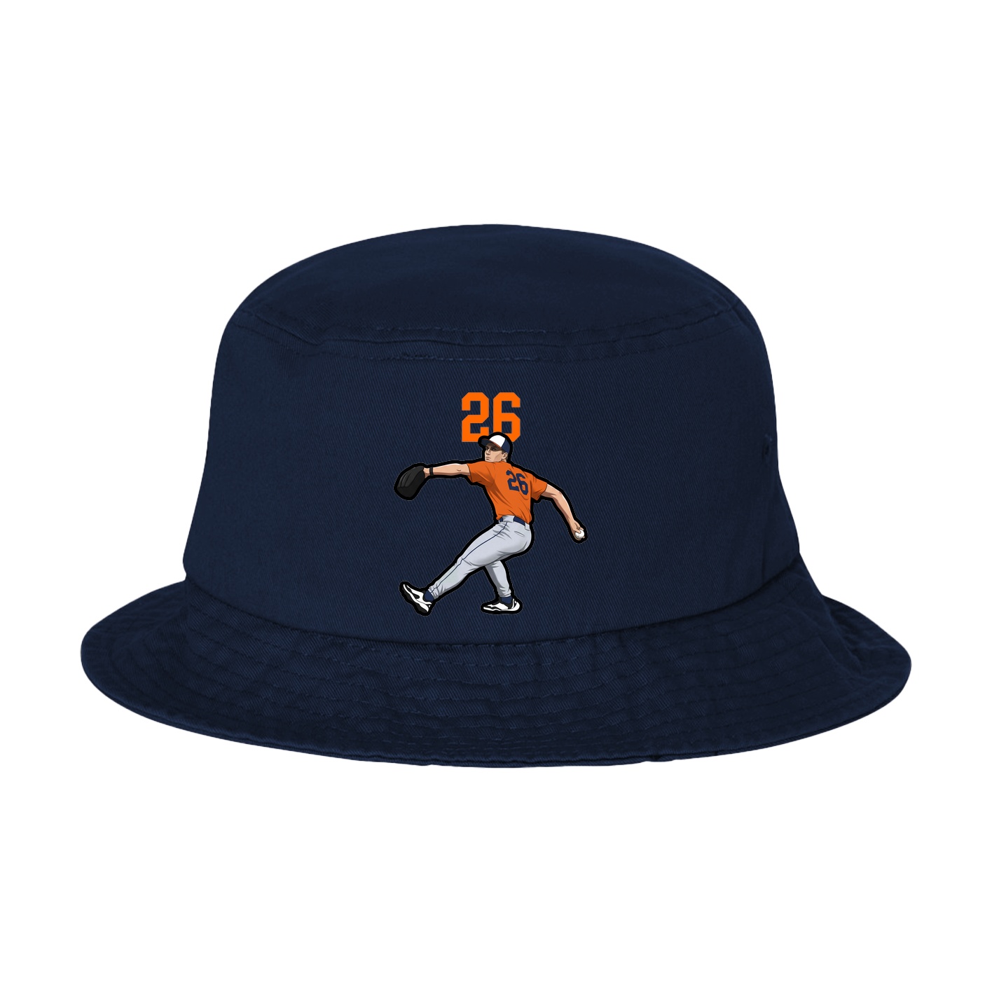 Bucket Cap — Number Top in Navy