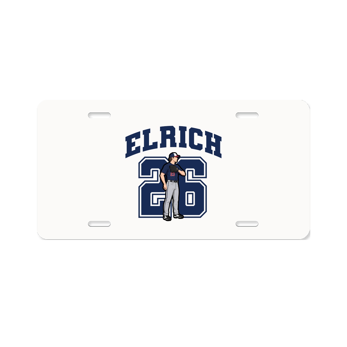 License Plate — Number in Classic