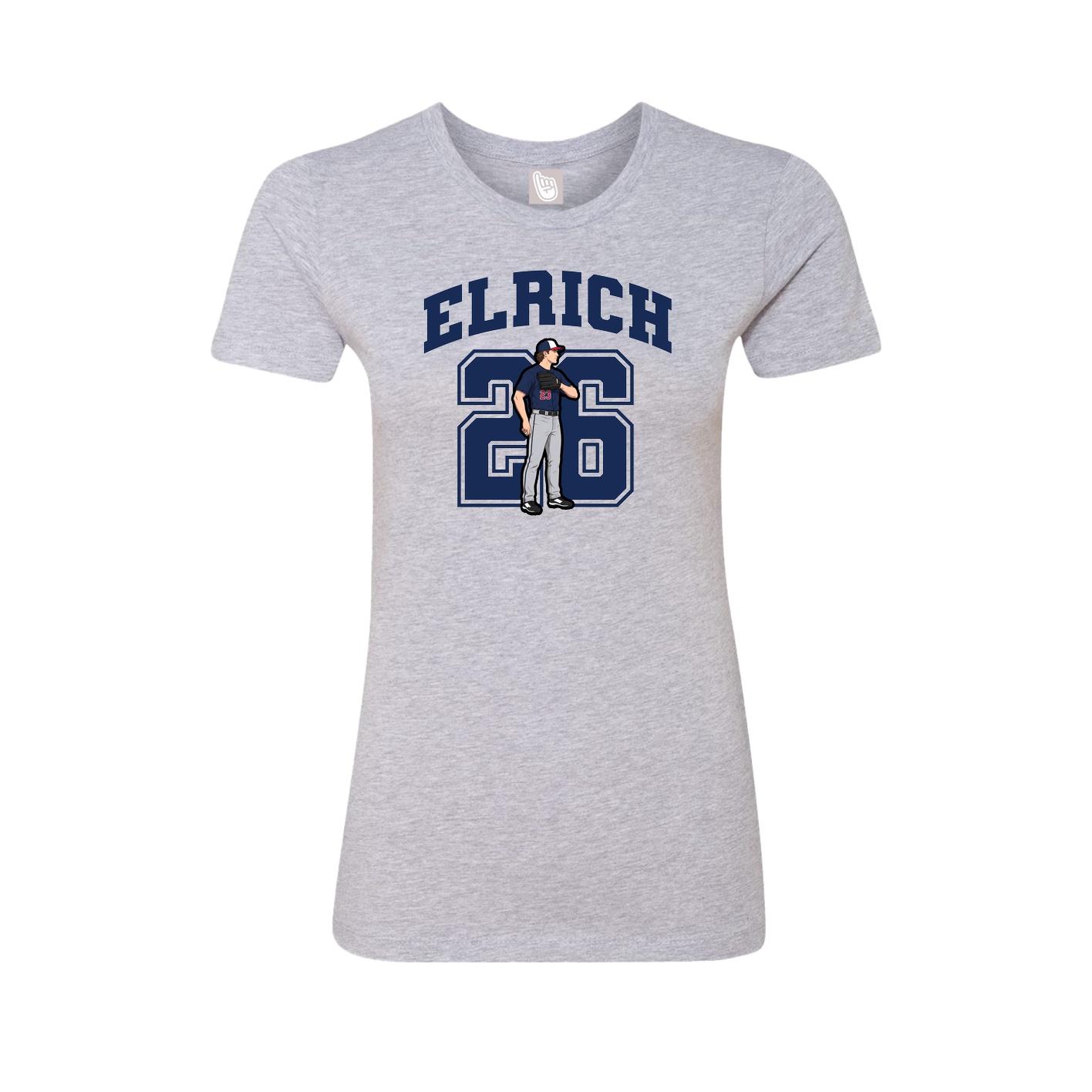 Fitted Women's Tee — Number in Grey