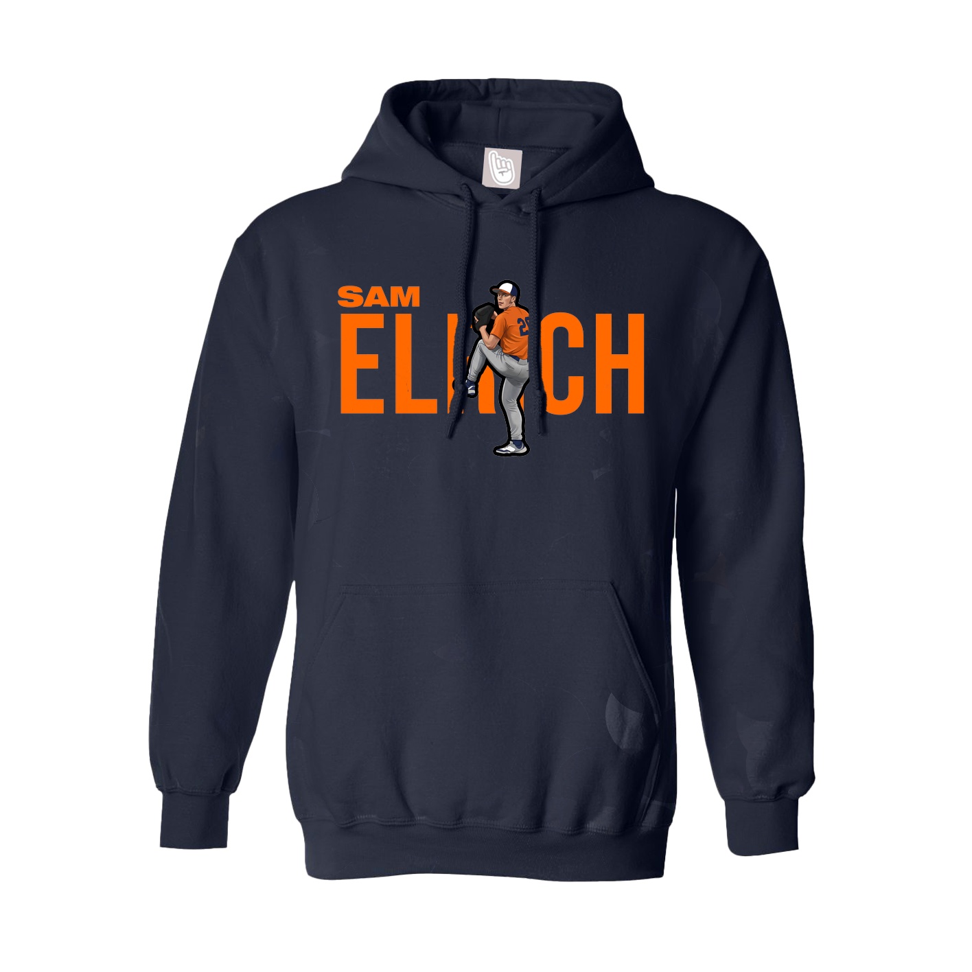 Youth Hoodie — Player Name in Navy