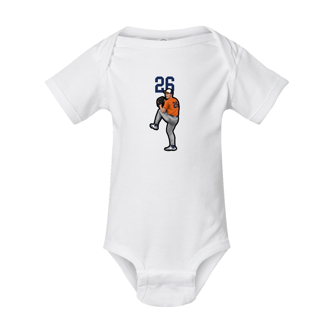 Baby Onesie — Number Top in White