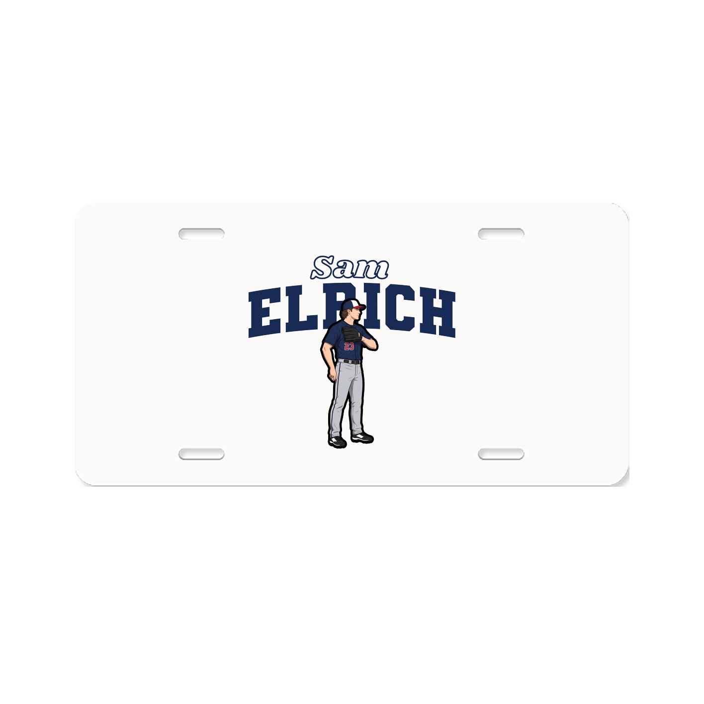 License Plate — Name Arch in Classic