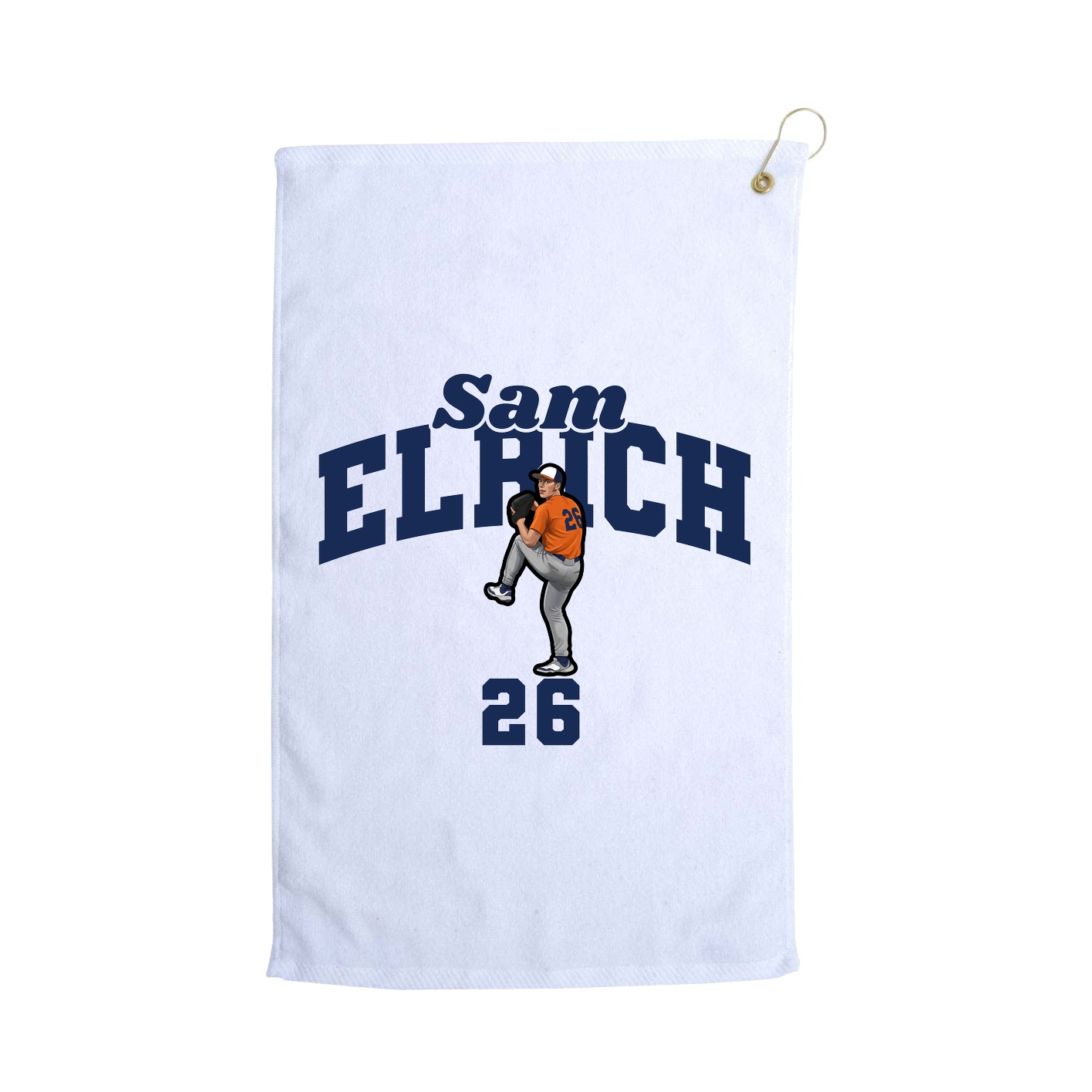 Golf Towel — Signature Arch in White