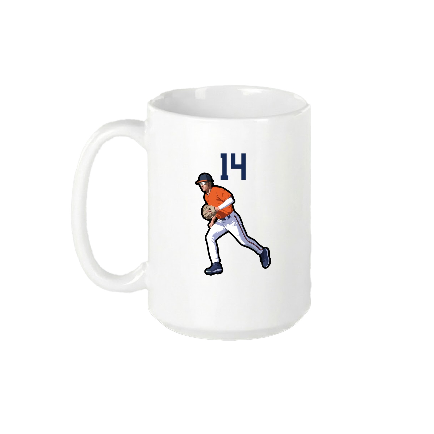 15oz Coffee Mug — Number Top in White
