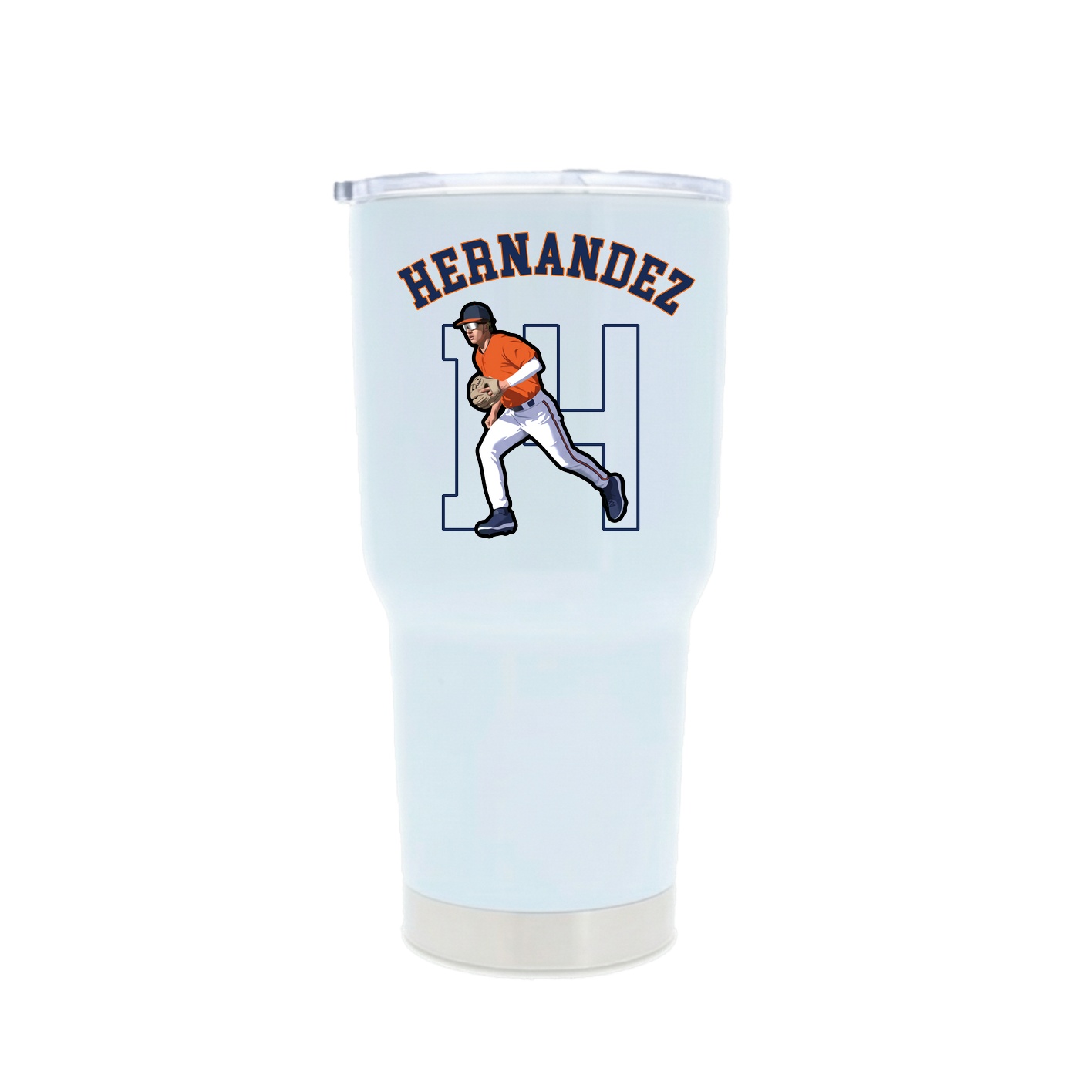 30oz Stainless Steel Tumbler — Shirsey Arch in White