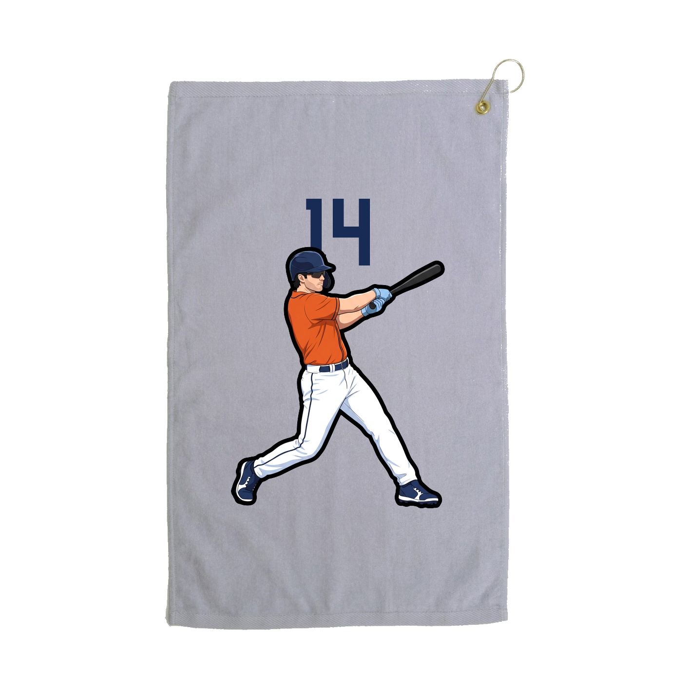 Golf Towel — Number Top in Grey