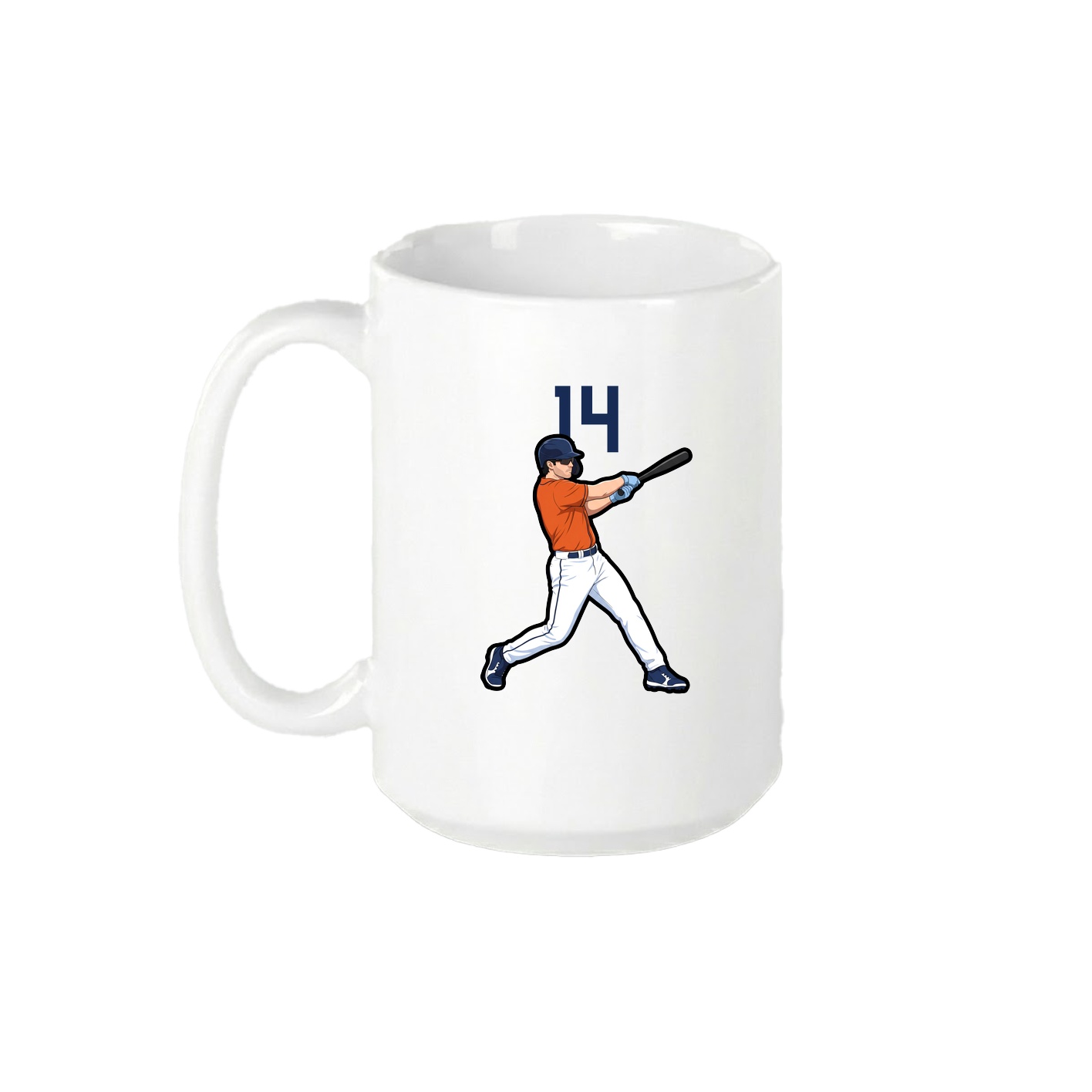 15oz Coffee Mug — Number Top in White