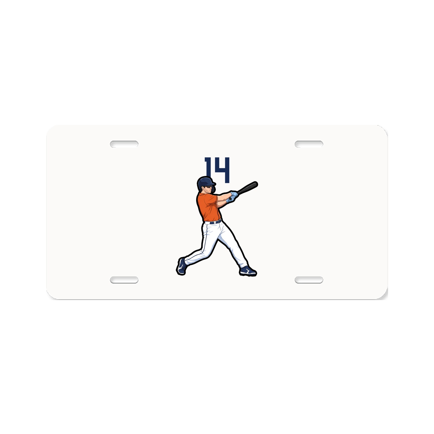 License Plate — Number Top in Classic