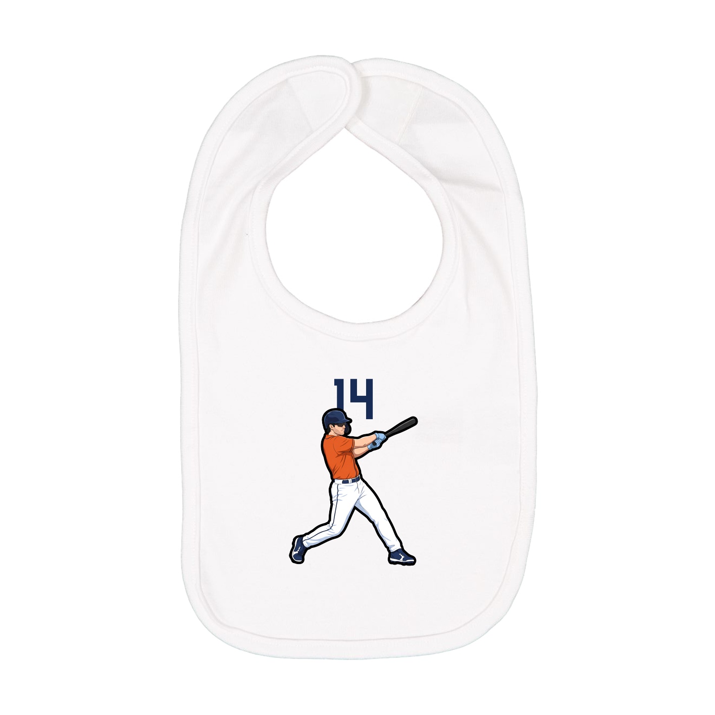 Infant Bib — Number Top in White