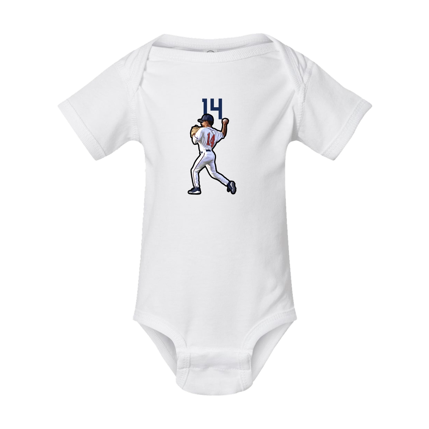 Baby Onesie — Number Top in White