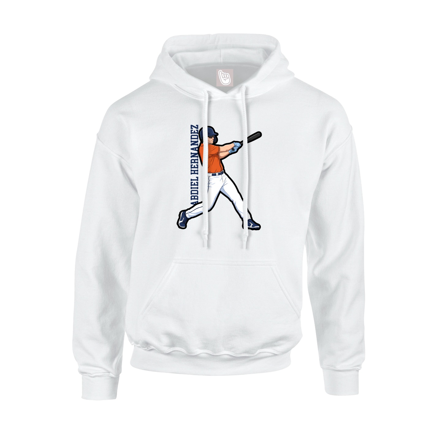 Hoodie — Name Vertical in White