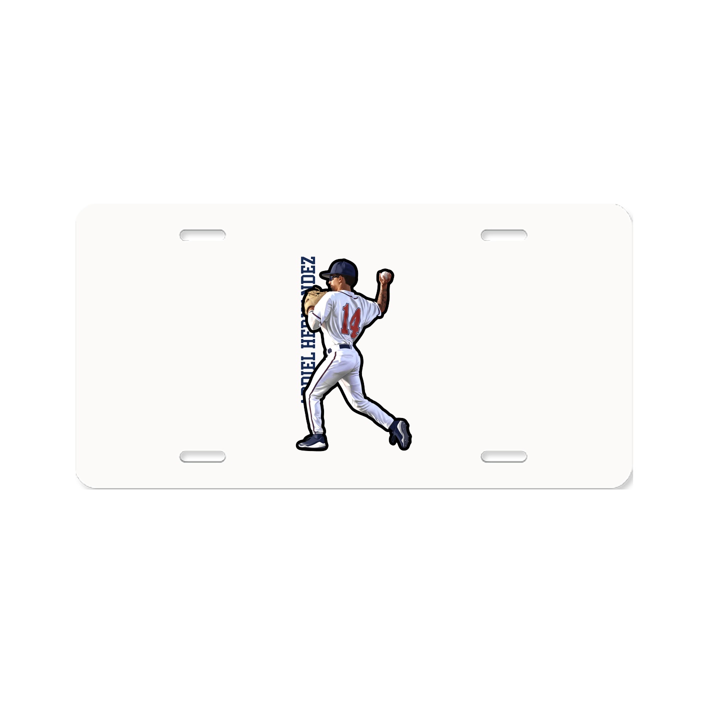 License Plate — Name Vertical in Classic