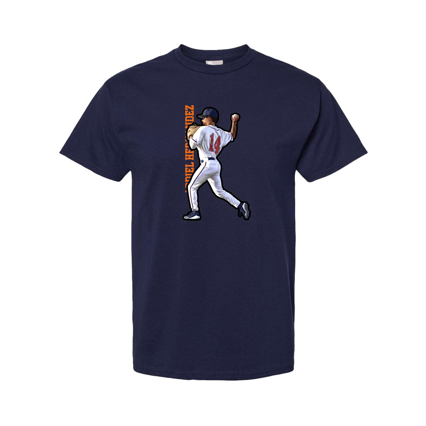 Youth Tee — Name Vertical in Navy