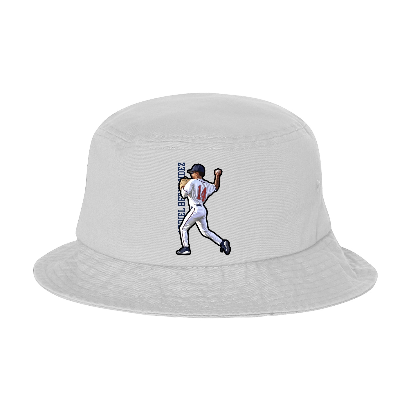 Bucket Cap — Name Vertical in White