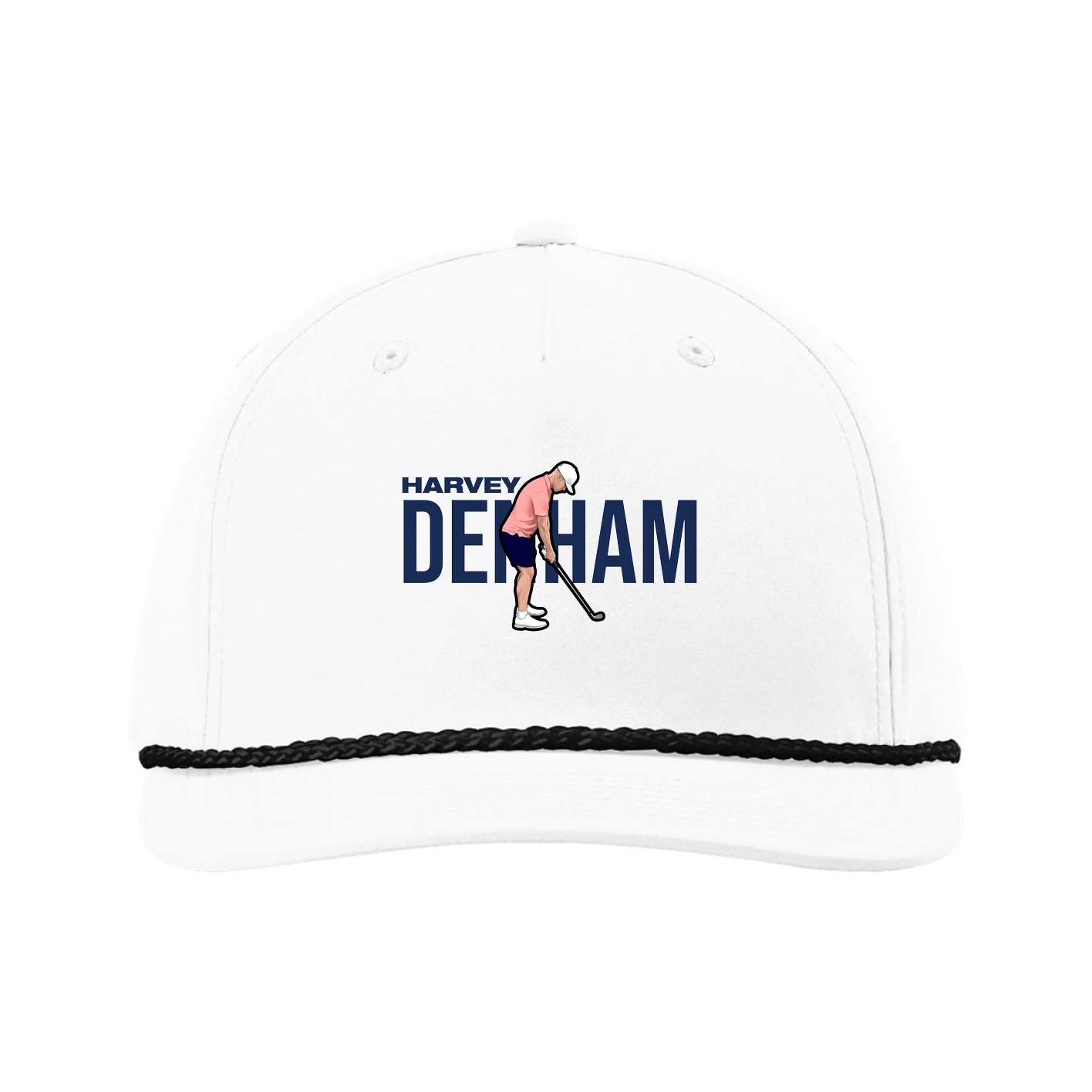 Five-Panel Classic Rope Cap — Player Name in White