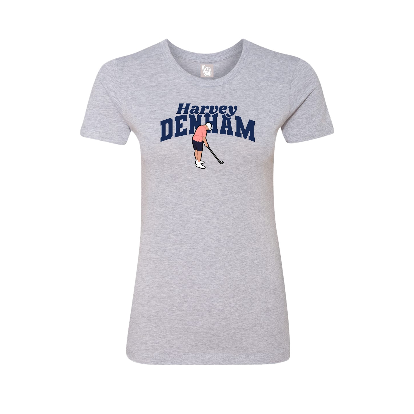 Fitted Women's Tee — Signature Arch in Grey