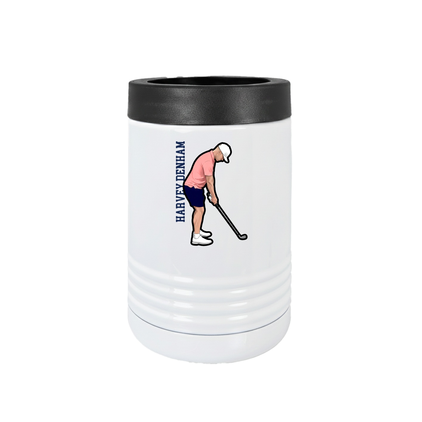 Beverage Holder — Name Vertical in White