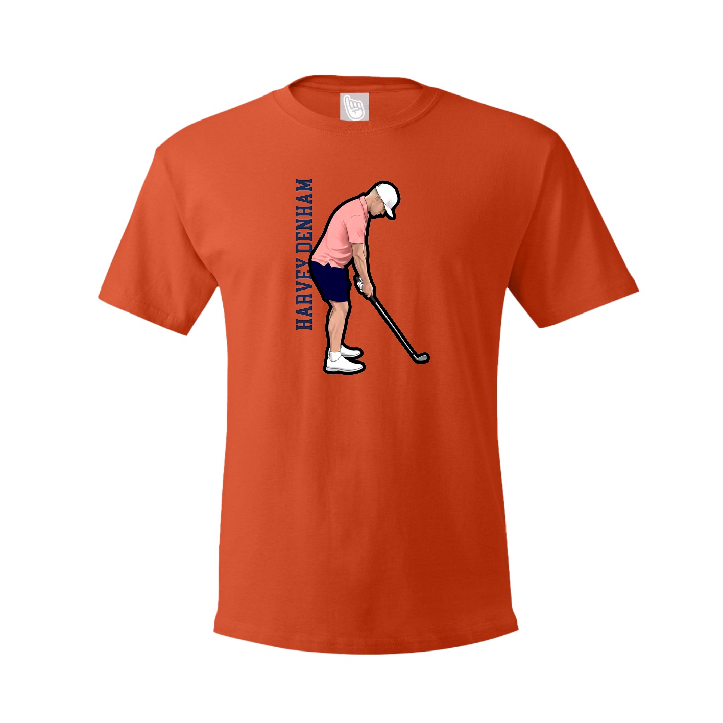 Tee — Name Vertical in Orange