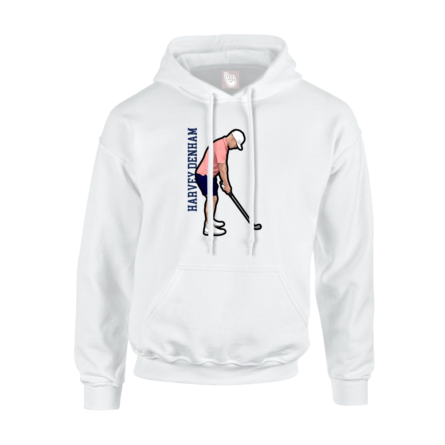 Youth Hoodie — Name Vertical in White