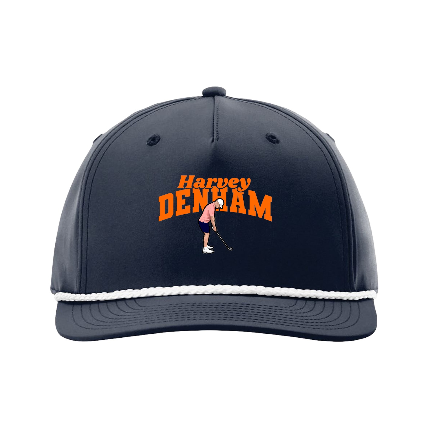 Five-Panel Classic Rope Cap — Signature Arch in Navy