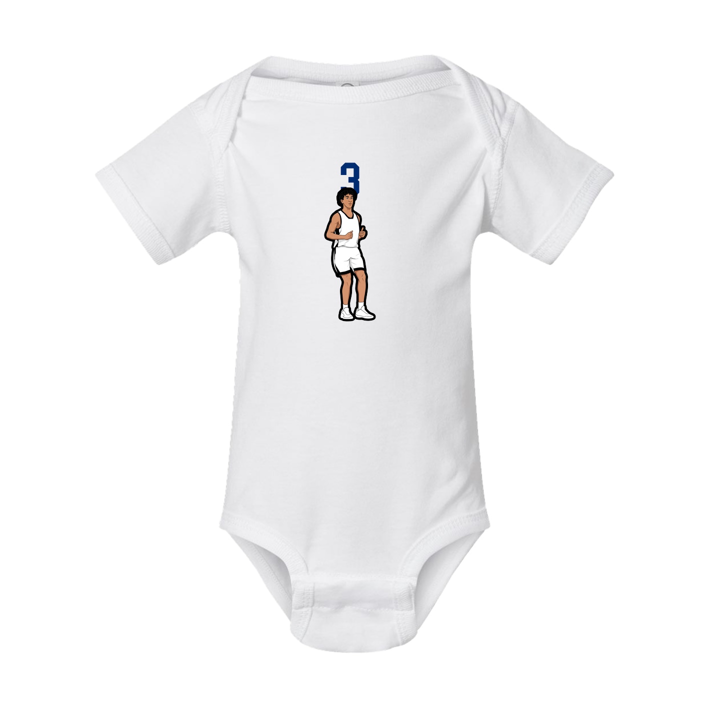 Baby Onesie — Number Top in White