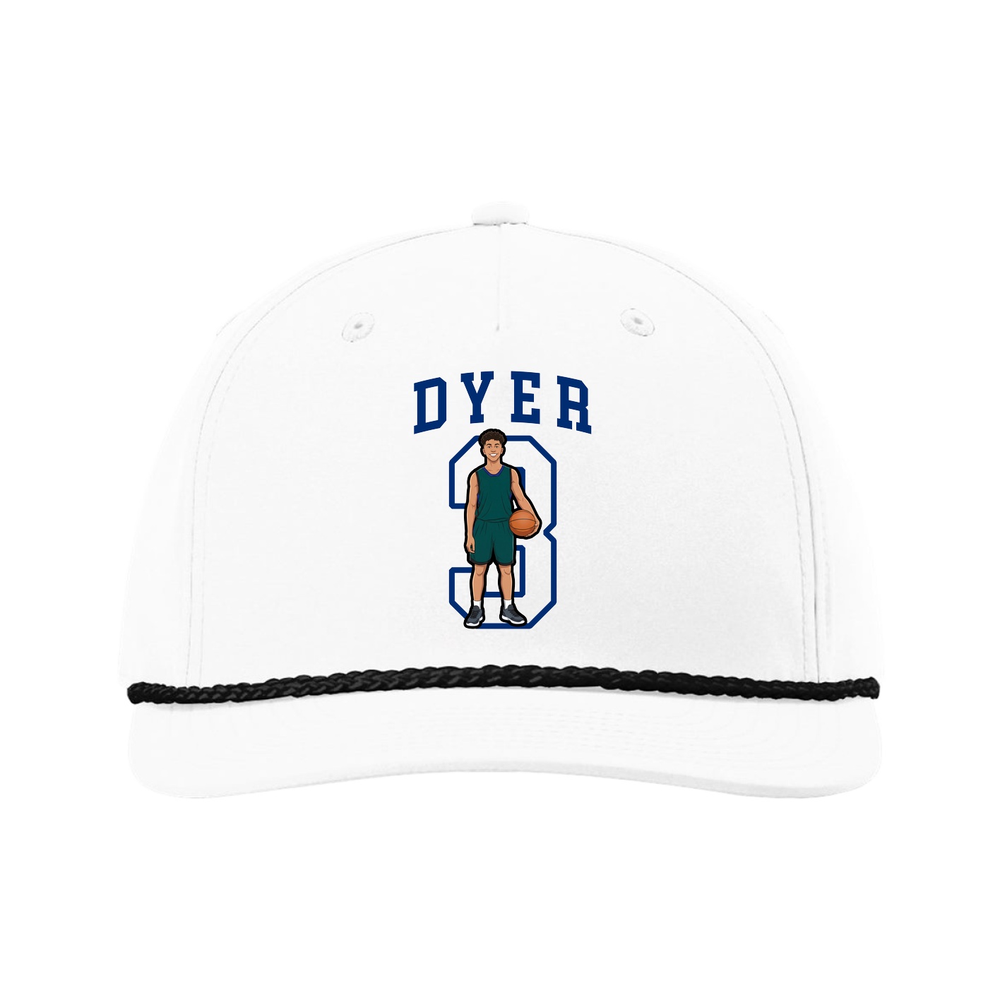 Five-Panel Classic Rope Cap — Shirsey in White