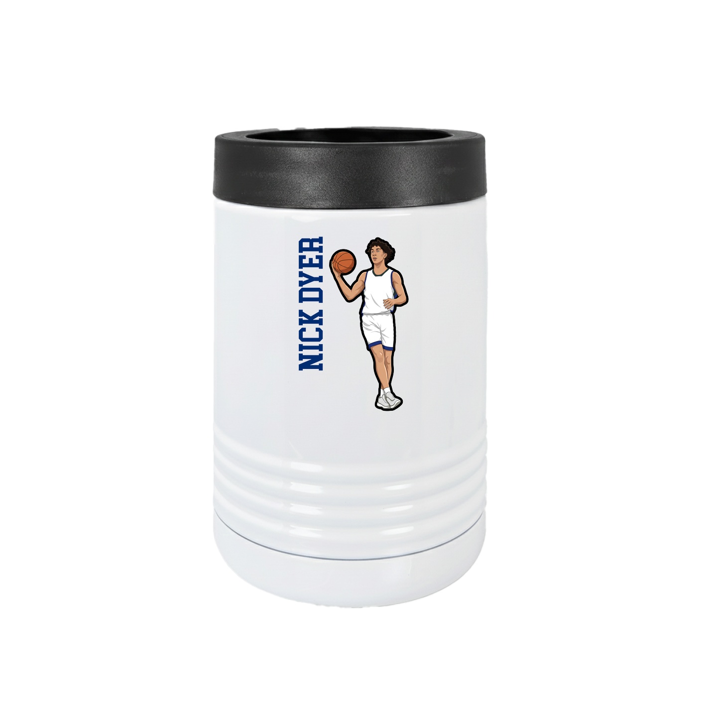 Beverage Holder — Name Vertical in White